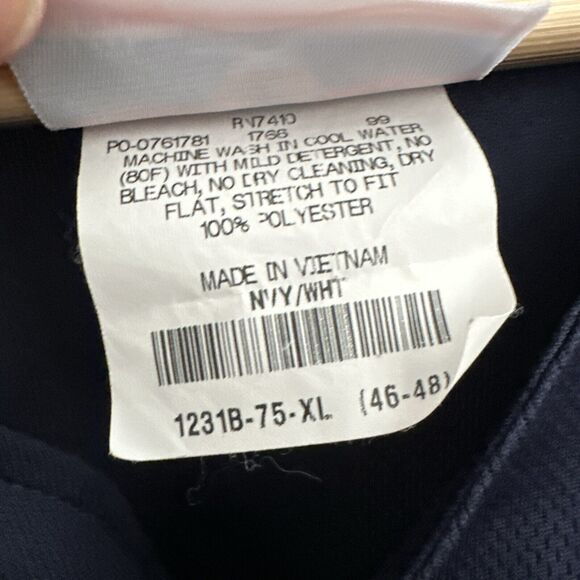 Teamwork Athletic Apparel Baseball Blank Jersey Adult Size XL Navy Blue White - Picture 4 of 6